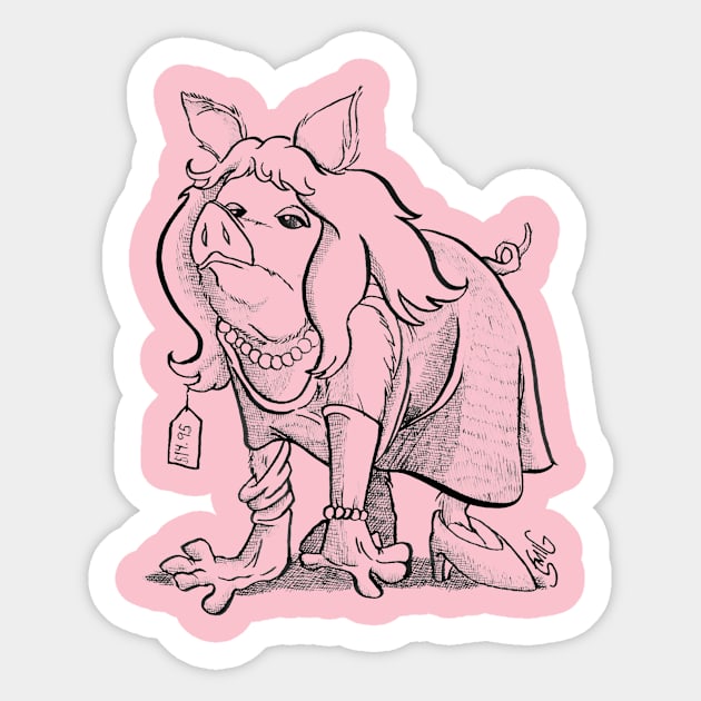 ToughPigs dressed-up pig Sticker by ToughPigs